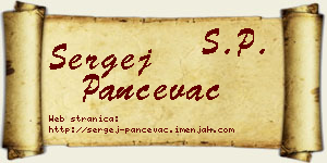 Sergej Pančevac vizit kartica